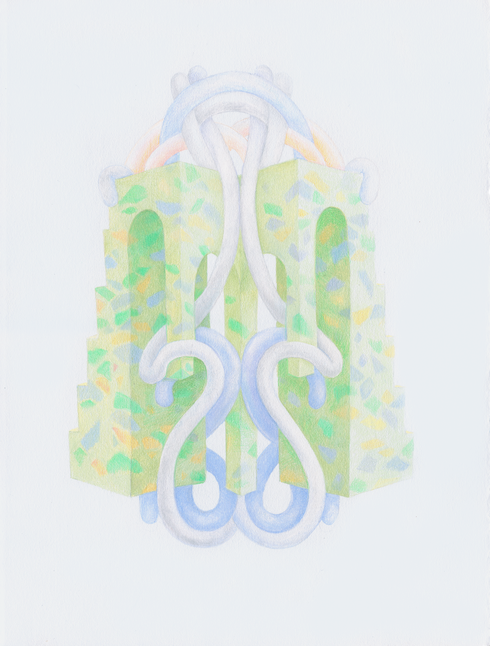 Knotted doorways with terrazzo steps