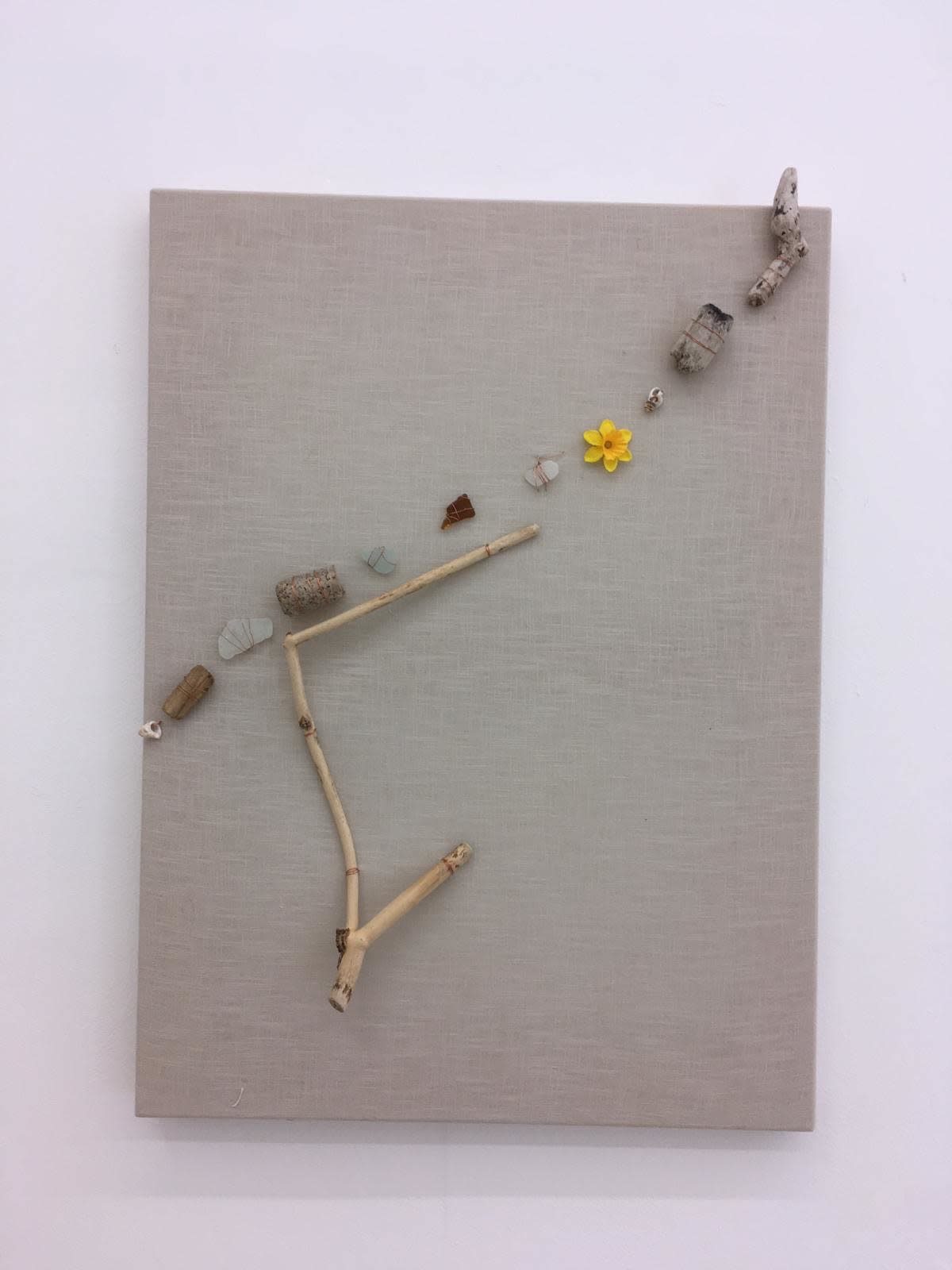Modern Relics (Twigs and cork on the shore and straws and sticks of wood)