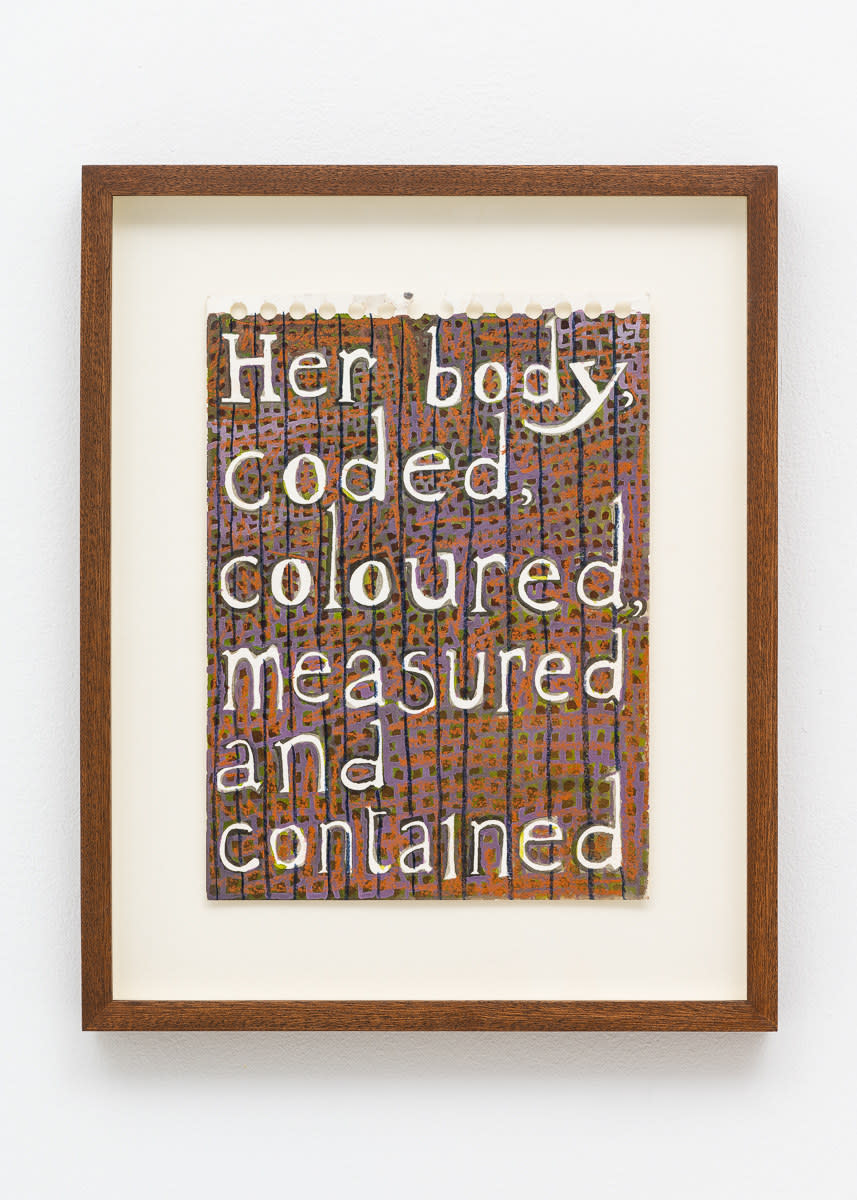 Her body, coded, coloured, measured and contained