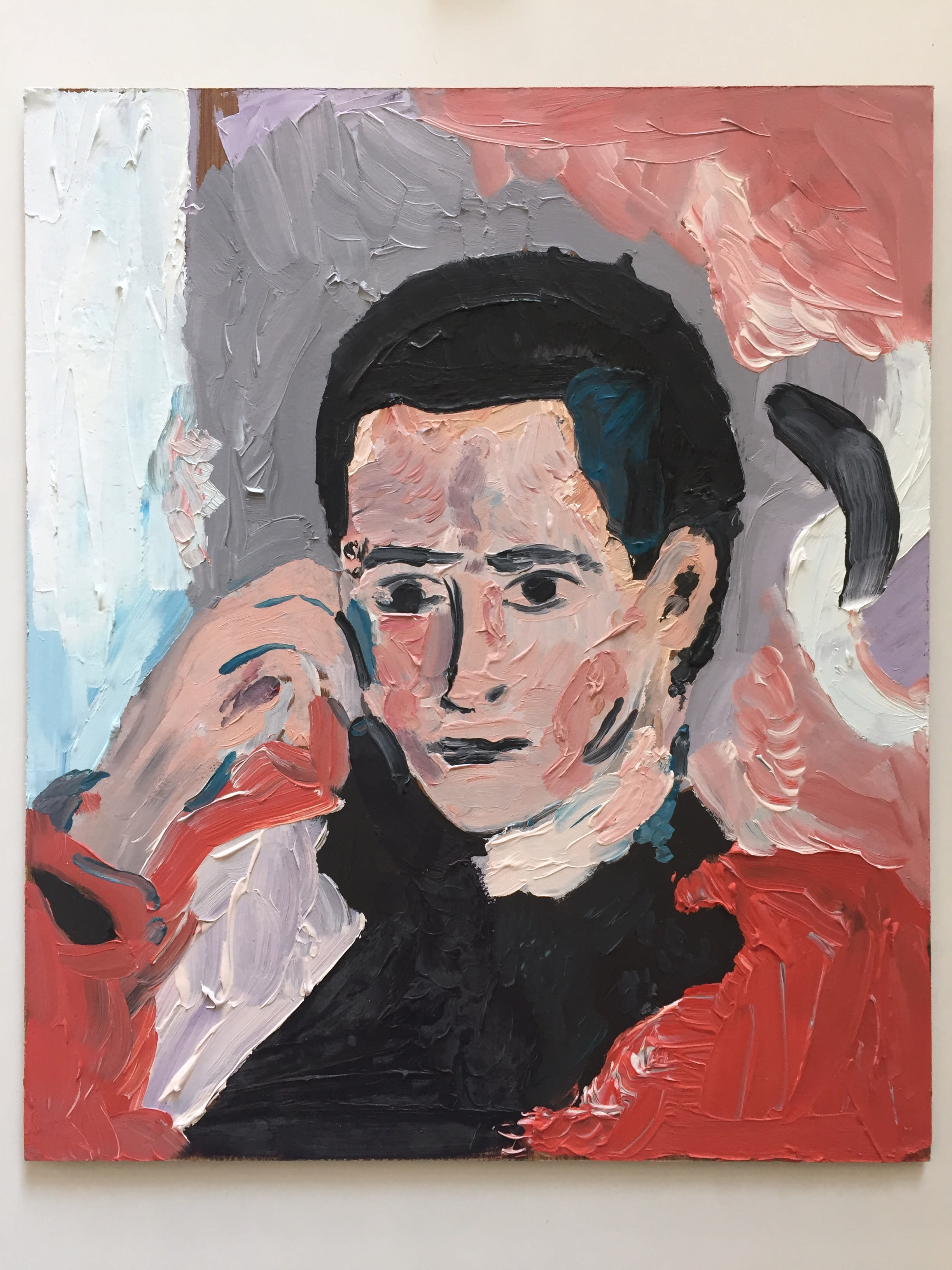 Boy in red jacket