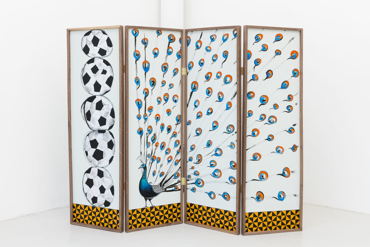 Untitled (Peacock and Balls)